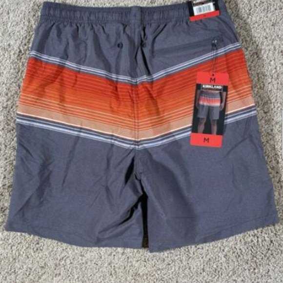New!! Kirkland Signature Men Elastic Waistband Mesh Lined Swim Short Trunk 3XL - Picture 2 of 3